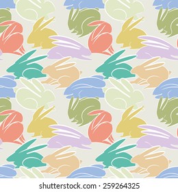 Bunnies seamless pattern