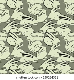 Bunnies seamless pattern