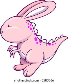 Bunniesaurus Vector Illustration