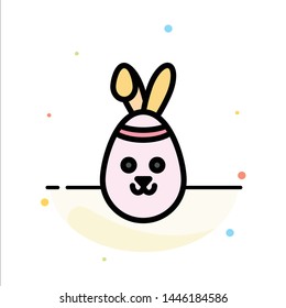 Bunny Abstract Flat Color Icon Template
