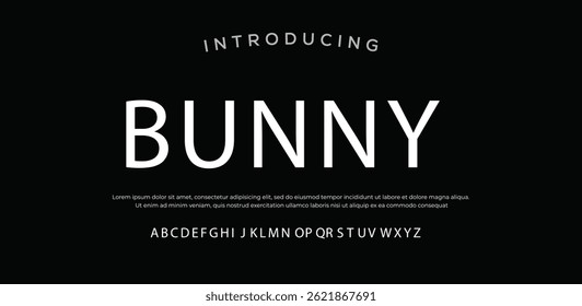 Bunny abstract sport modern alphabet fonts sport digital game music future creative font