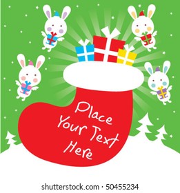 bunny angel celebrate christmas day