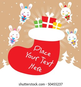 bunny angel celebrate christmas day