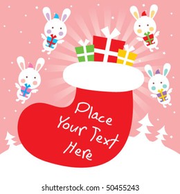 bunny angel celebrate christmas day