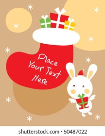 bunny angel christmas greeting