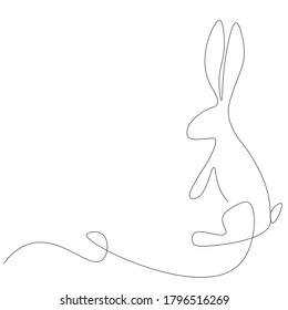 Bunny animal on white background, vector illustration