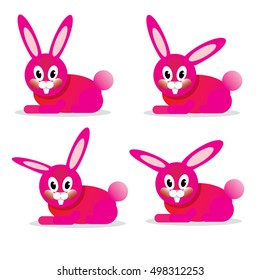bunny animation - vector illustrator