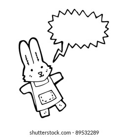 bunny in apron cartoon