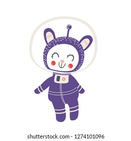 bunny astronaut vector
