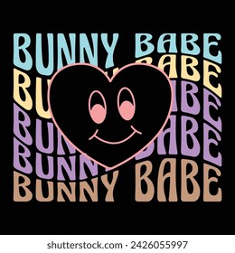 BUNNY BABE  EASTER DAY T-SHIRT DESIGN ,