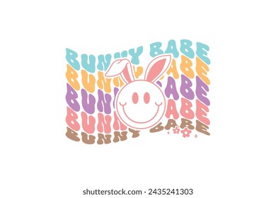 Bunny Babe, Easter Bunny T shirt design