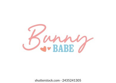 Bunny Babe, Easter Bunny T shirt design