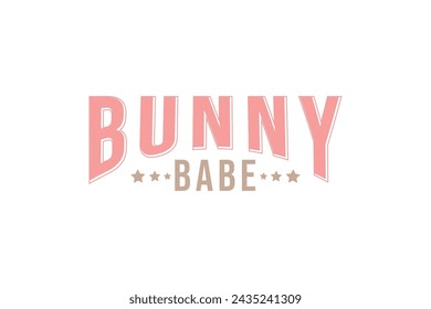 Bunny Babe, Easter Bunny T shirt design