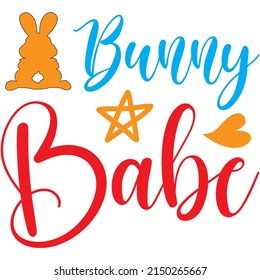 Bunny Babe t-shirt design ,vector file.