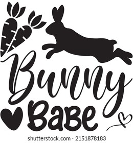 Bunny Babe t-shirt design ,vector file.