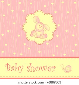 Bunny for baby girl - baby arrival announcement