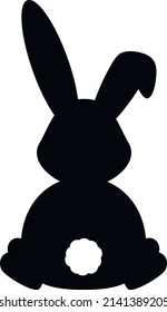 Bunny Back Easter vector illustration