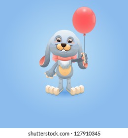 Bunny with balloon