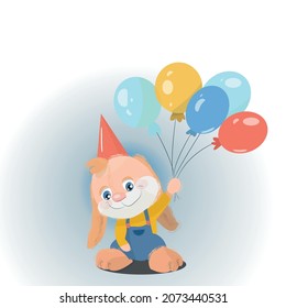 bunny with balls for a holiday