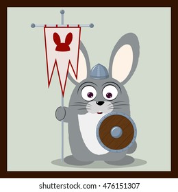 Bunny banner-bearer