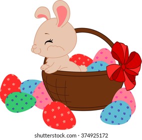 Bunny in the basket.