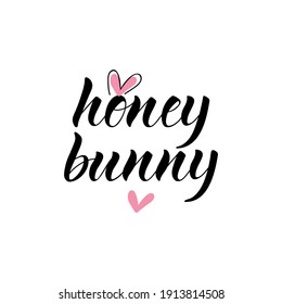 Bunny better have my candy. Easter lettering. Ink illustration. Modern brush calligraphy Isolated on white background