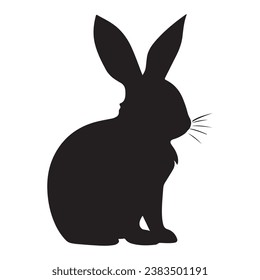 A Bunny black Silhouette vactor
