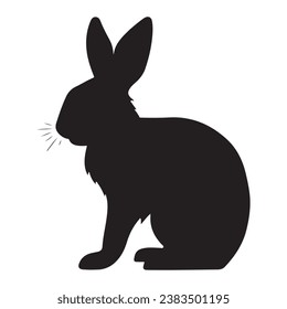 A Bunny black Silhouette vactor
