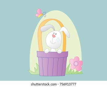 bunny with butterfly 