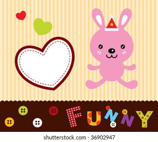 bunny button card