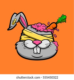 Bunny With The Carrot in His Brain