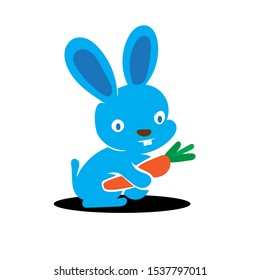 Bunny and Carrot Icon logo designs