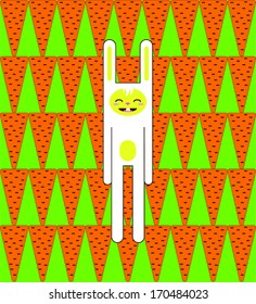 Bunny with carrots