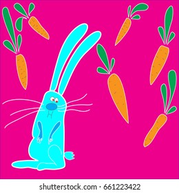 Bunny with carrots