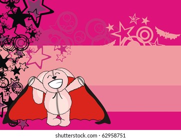 bunny cartoon background halloween in vector format