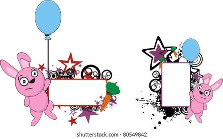 bunny cartoon copyspace in vector format