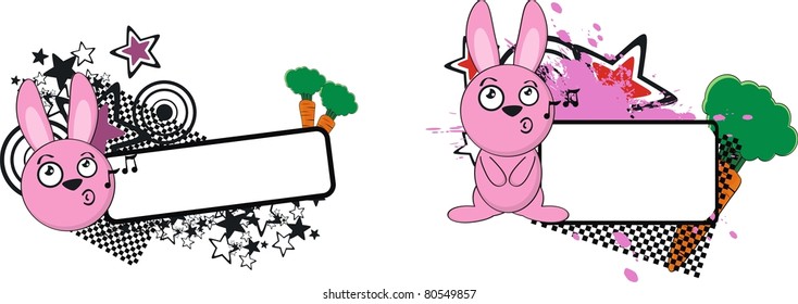bunny cartoon copyspace in vector format