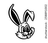 Bunny Cartoon Face Vector Icon