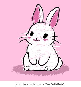 BUNNY CARTOON HANDDRAW COLORFULL STYLE