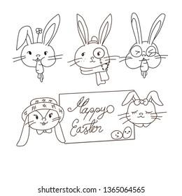 bunny cartoon illustration vector 