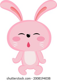 the bunny character is dumbfounded