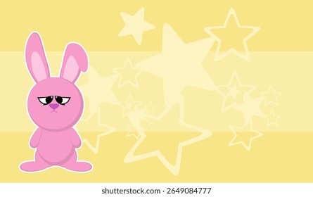 bunny chibi character cartoon background in vector art