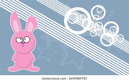 bunny chibi character cartoon background in vector art
