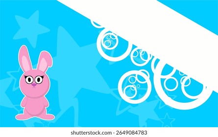bunny chibi character cartoon background in vector art