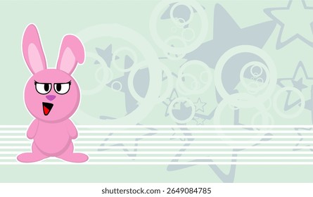 bunny chibi character cartoon background in vector art