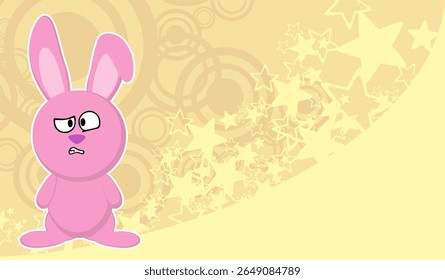 bunny chibi character cartoon background in vector art