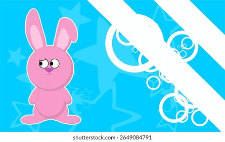 bunny chibi character cartoon background in vector art