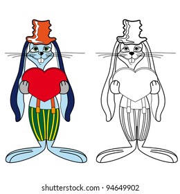 Bunny children's coloring