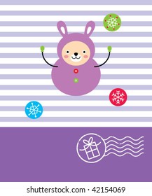 bunny christmas card