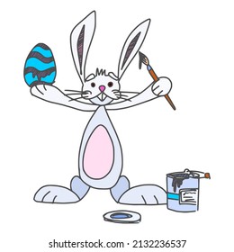 helle Farbeier für Ostercharakter lustig. Vektorgrafik